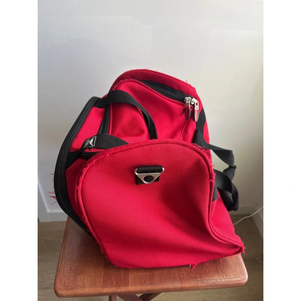 Delsey Red Duffel Bag Unisex